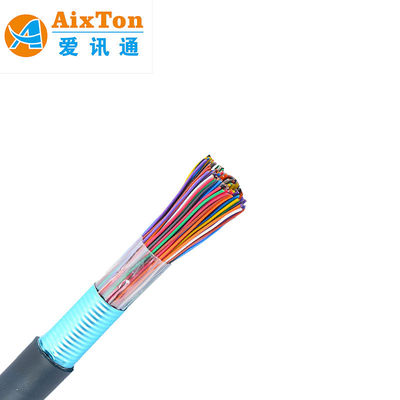 100 Pair HDPE Insulation Materials Solid Copper Conductor Underground Waterproof Jelly Filled Outdoor Telephone Cable