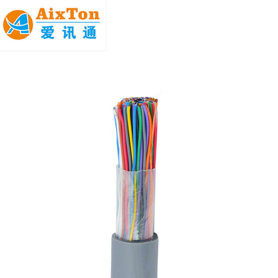 इनडोर टेलीफोन केबल 24Awg 26Awg पीवीसी जैकेट नंगे तांबे/सीसीए कंडक्टर संचार केबल 100 जोड़ी प्रकार ड्रॉप तार